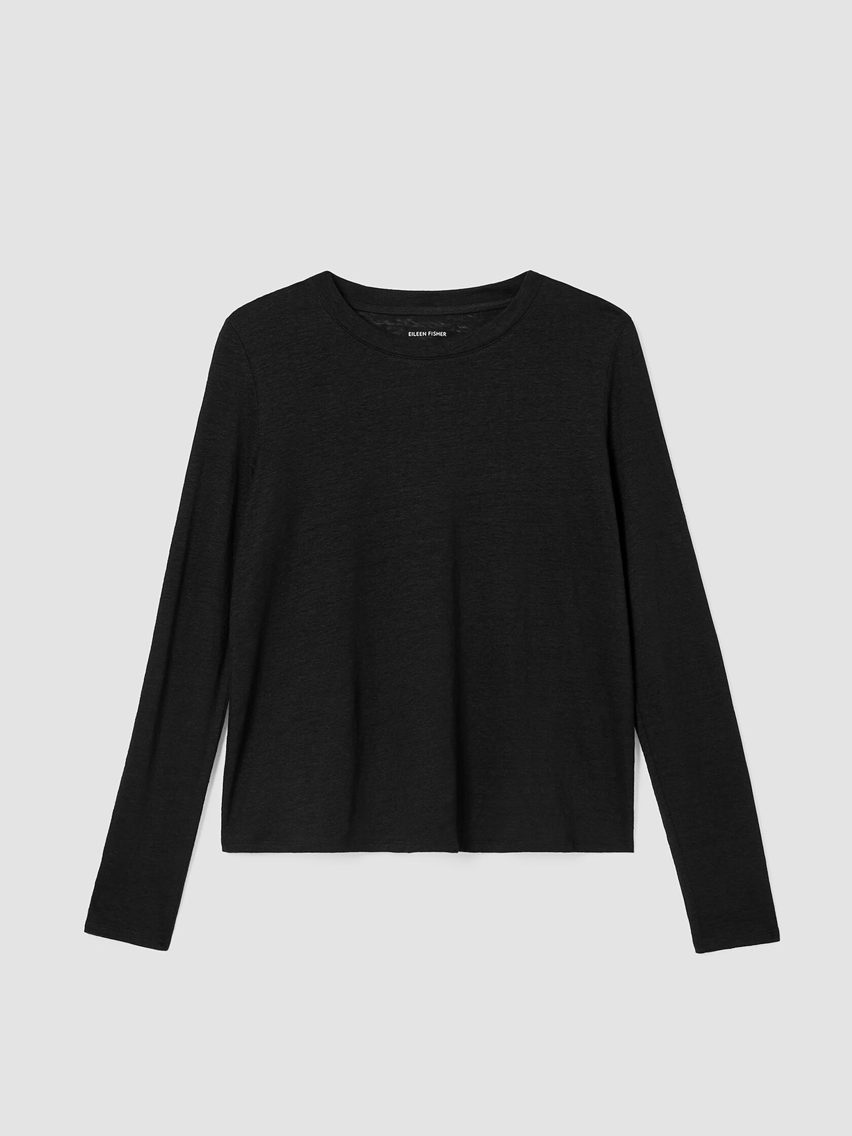 Organic Linen Jersey Crew Neck Top