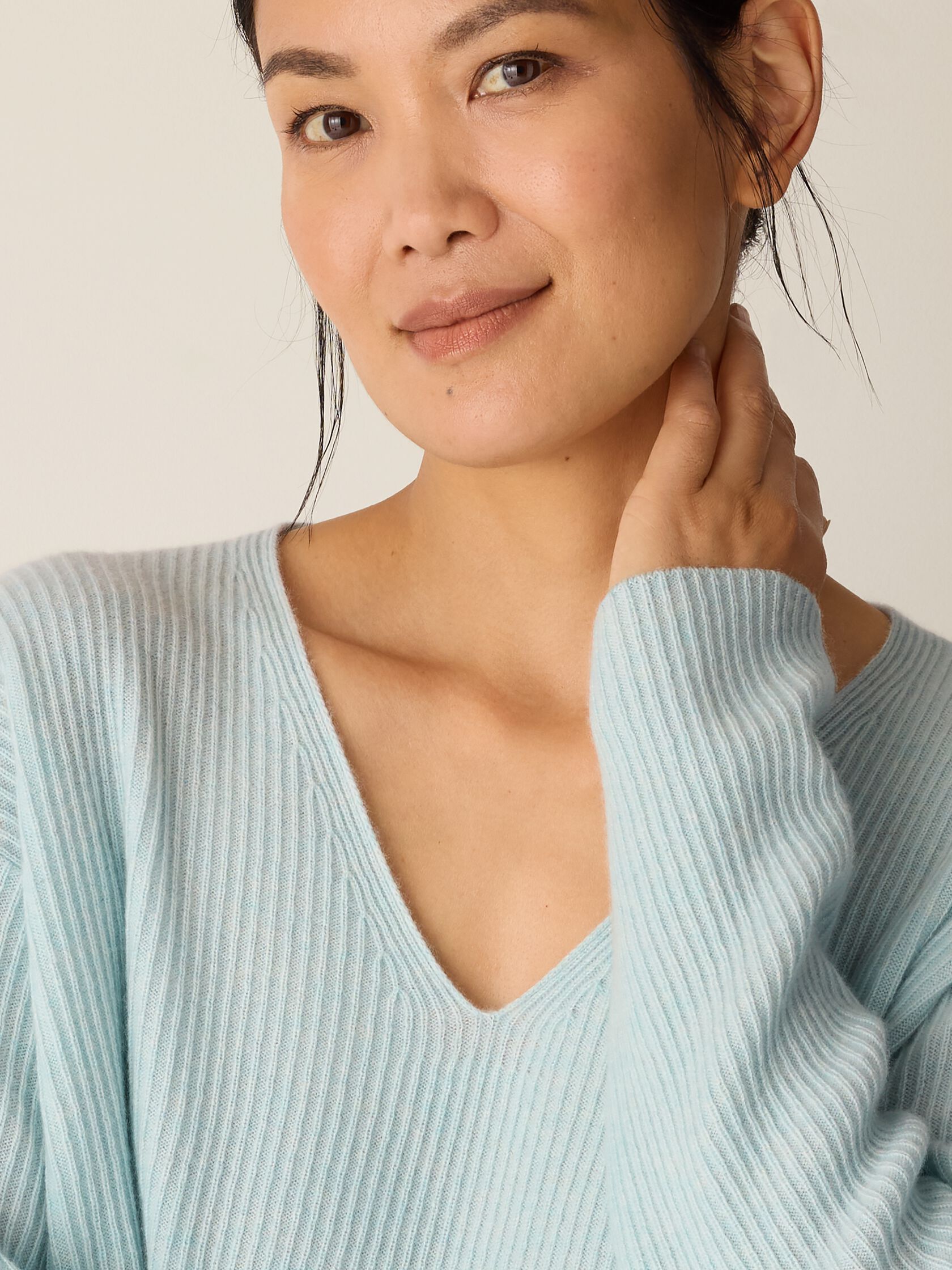 Italian Cashmere V-Neck Top