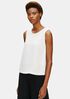 System Silk Georgette Crepe Boxy Shell