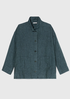 Washed Organic Linen Delave Stand Collar Jacket