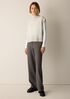 Fine Felted Wool Turtleneck Top in Regenerative Wool