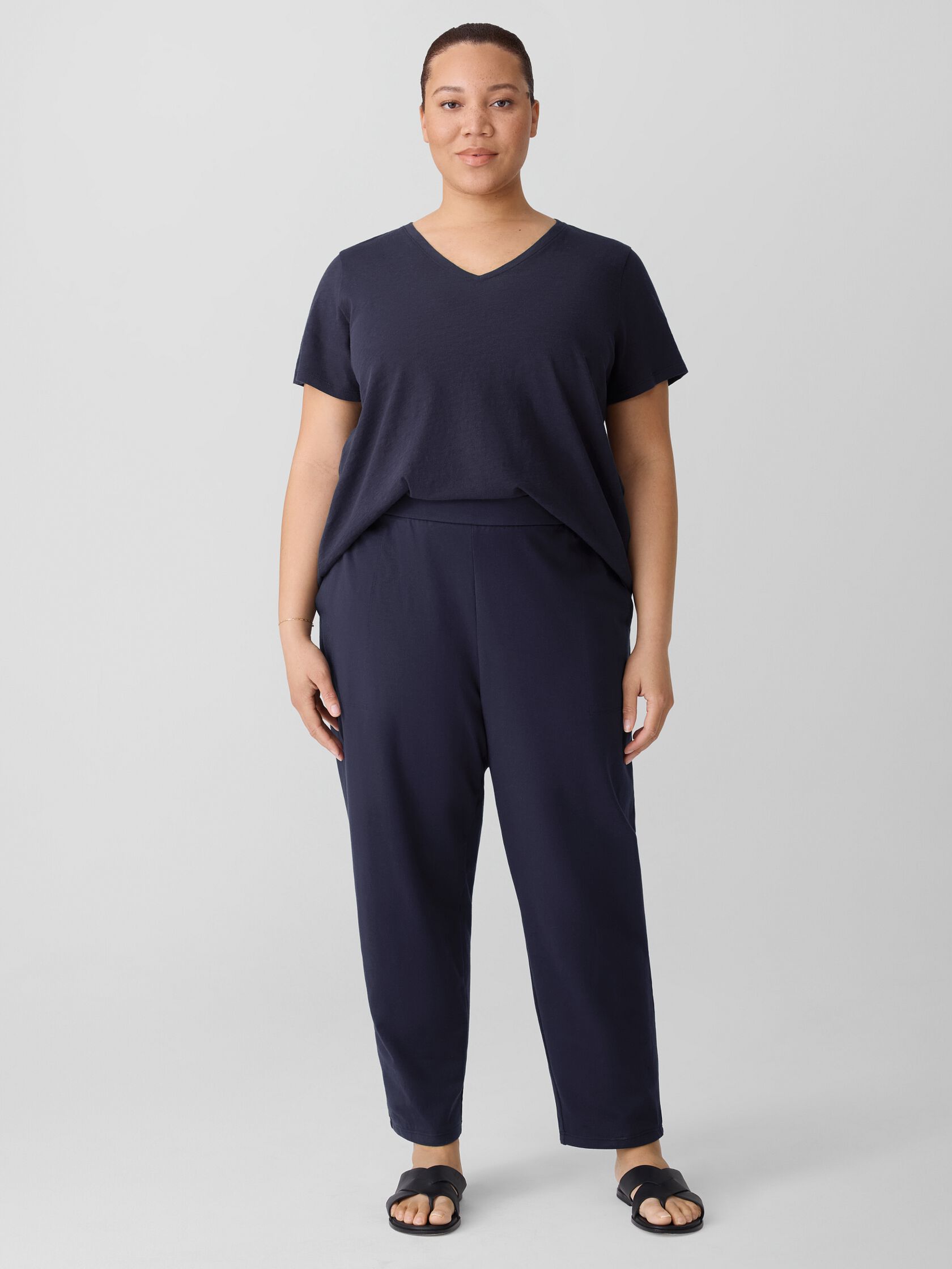 Pima Cotton Stretch Jersey Tapered Pant
