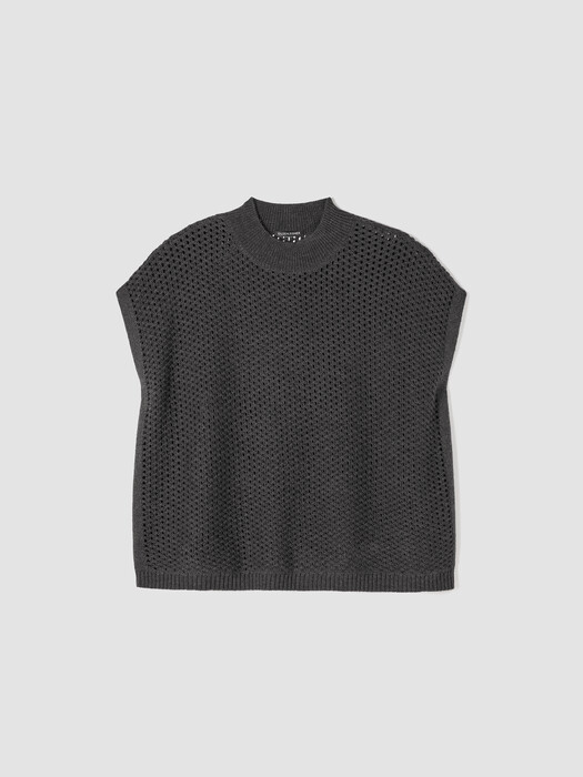 Merino Mock Neck Top in Regenerative Wool