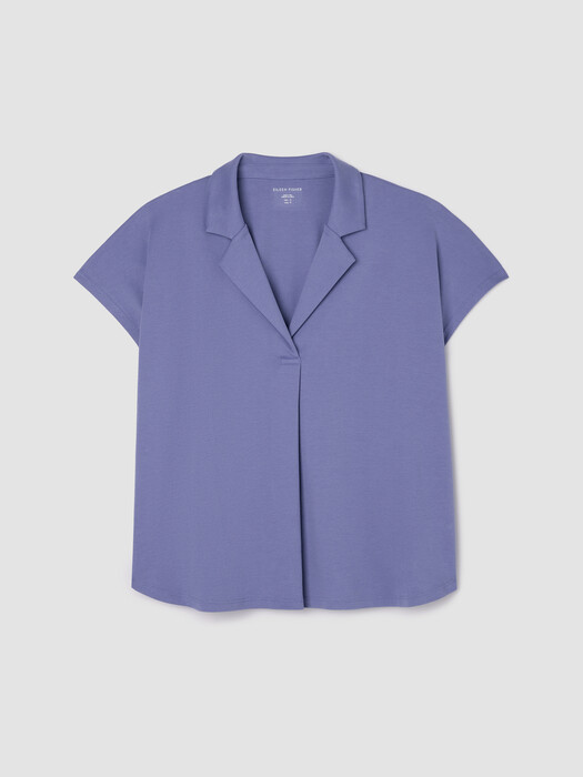 Organic Cotton Interlock Notch Collar Sleep Shirt