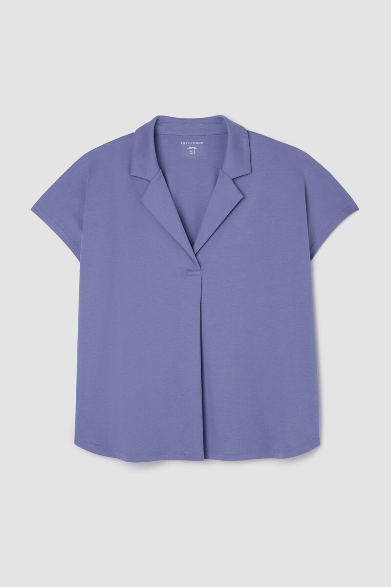 Organic Cotton Interlock Notch Collar Sleep Shirt Organic Cotton Interlock Notch Collar Sleep Shirt