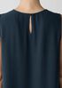 Silk Georgette Crepe Round Neck Tank