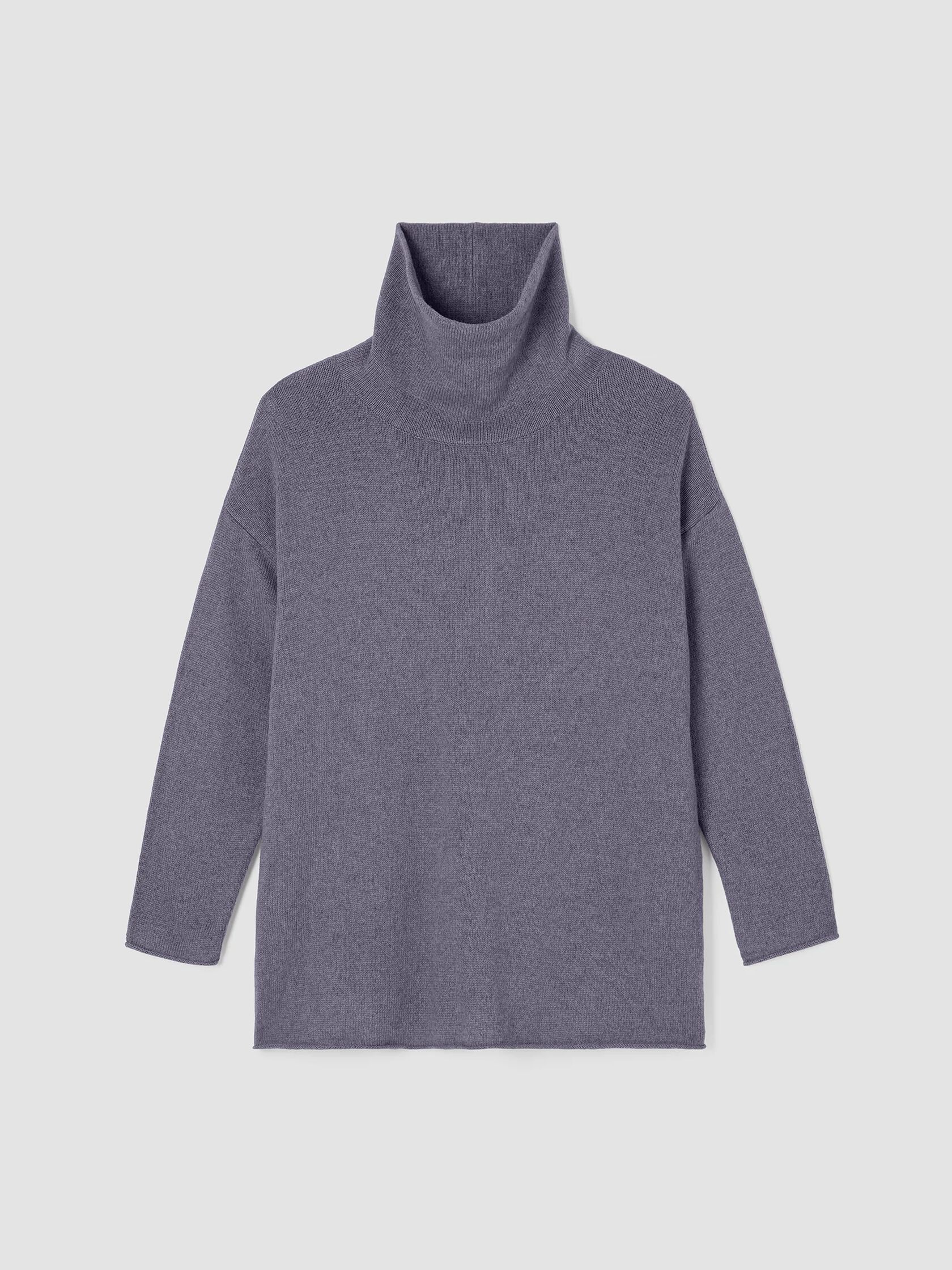 Cotton and Recycled Cashmere Turtleneck Top