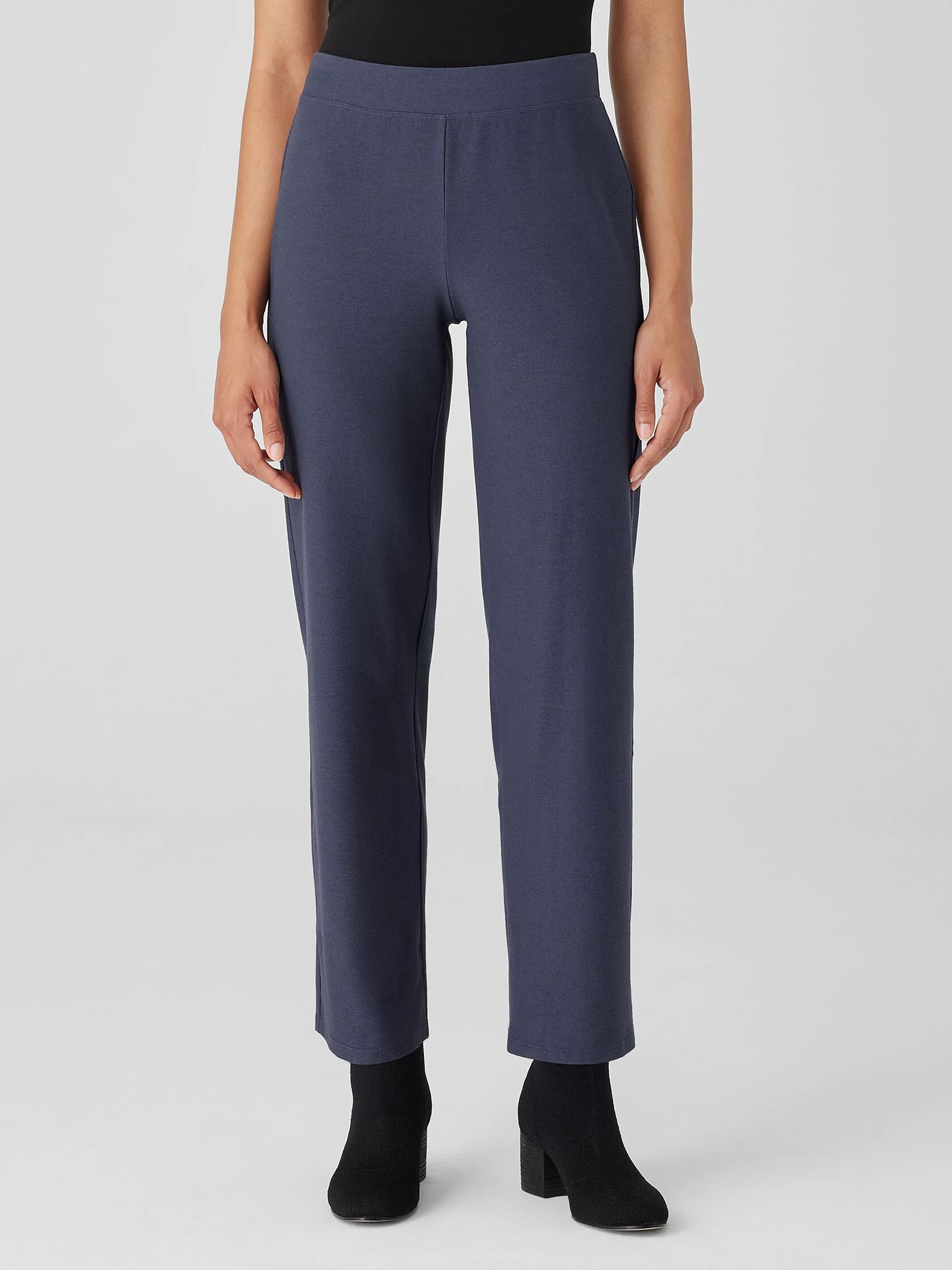 Washable Stretch Crepe Straight Pant