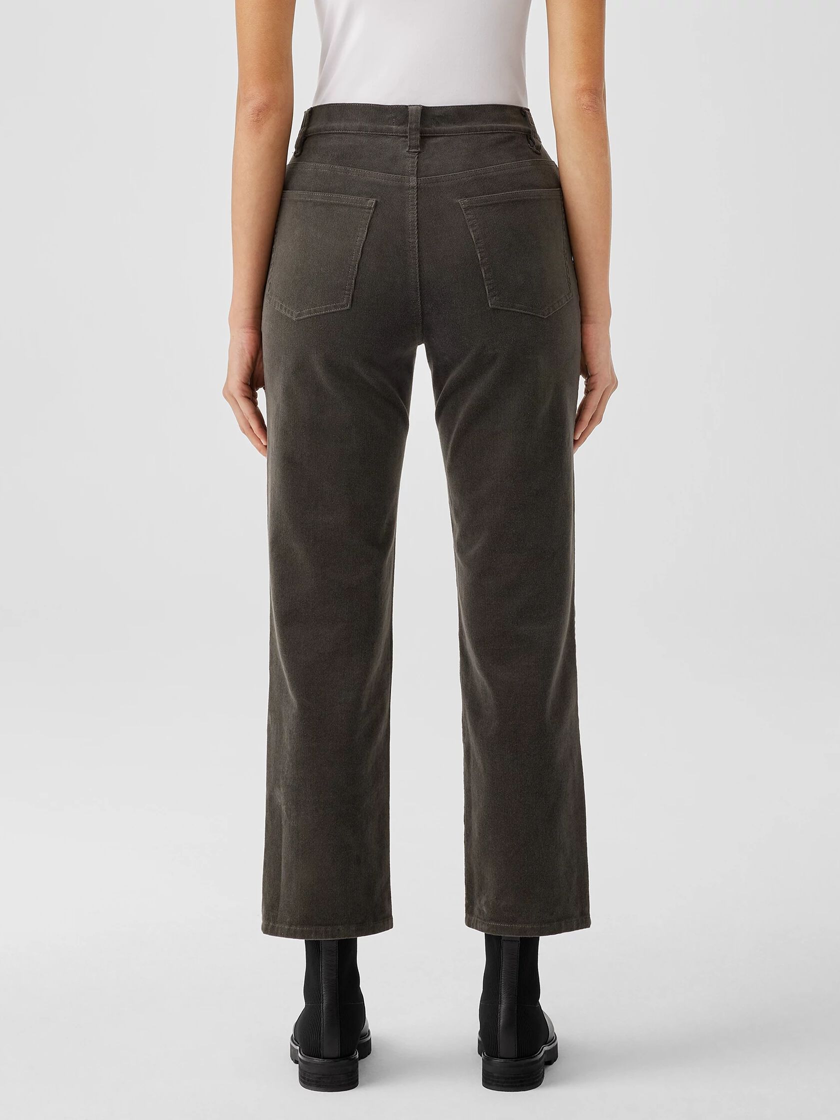 Organic Cotton Stretch Corduroy Straight Pant