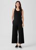 Pima Cotton Stretch Jersey Wide-Leg Pant