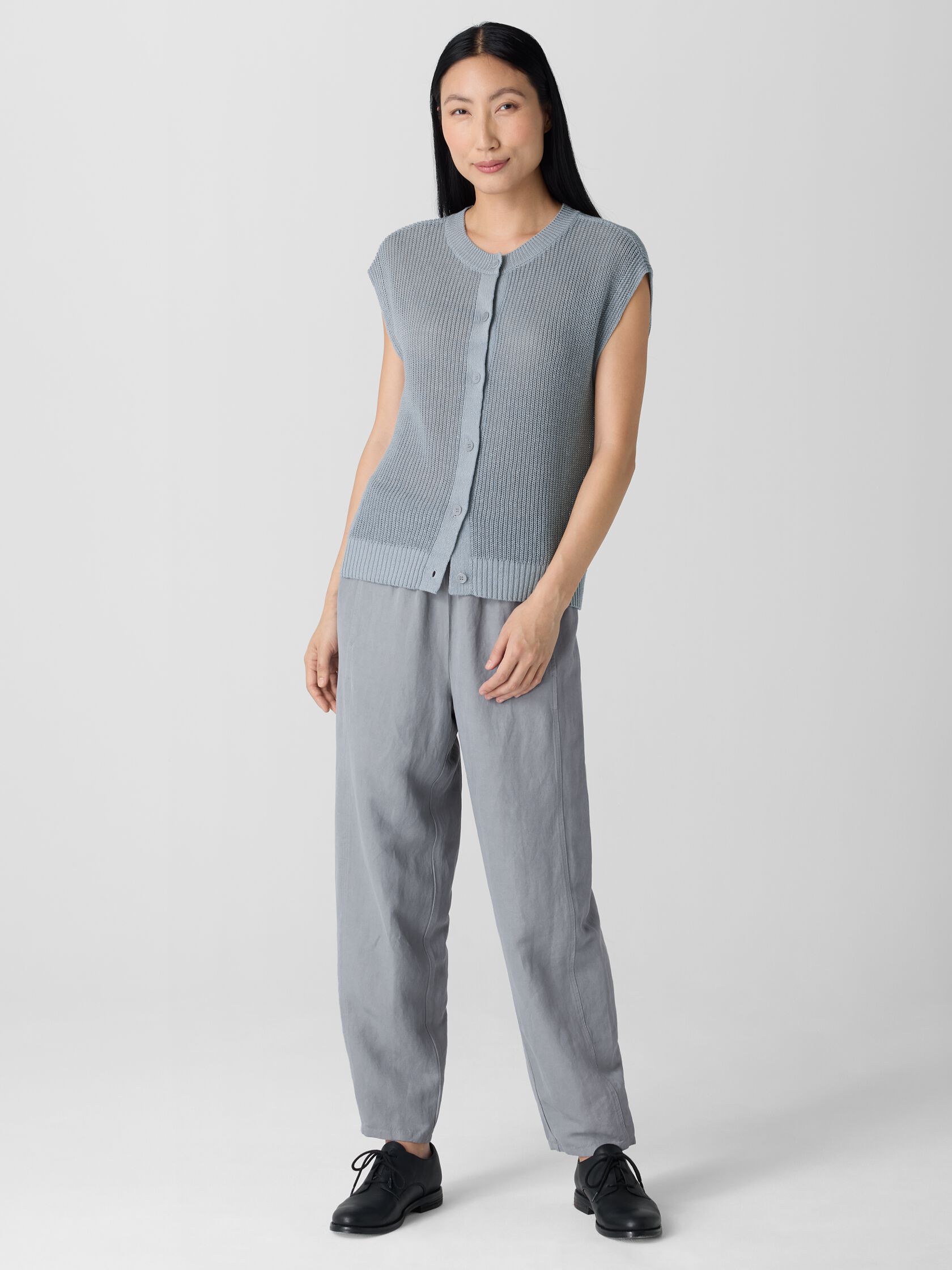 Organic Linen Cotton Cord Vest