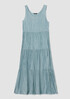 Crushed Silk Tiered Dress