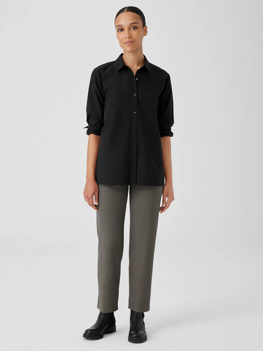 Washable Stretch Crepe Straight Pant
