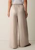 Lightweight Satin Shimmer Full-Length Wide Pant