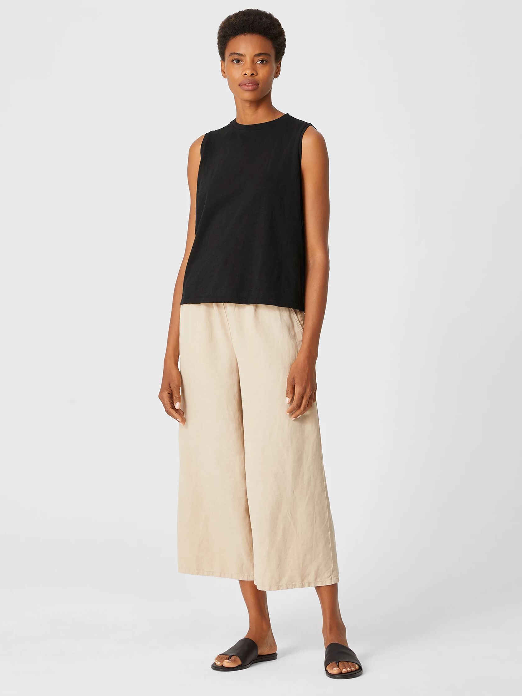 Organic Cotton Slub Crew Neck Tank