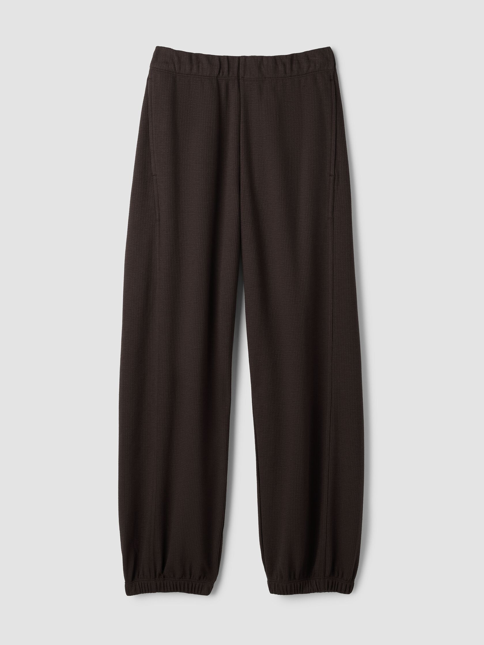 Waffle Cotton Blend Doubleknit Lantern Jogger Pant