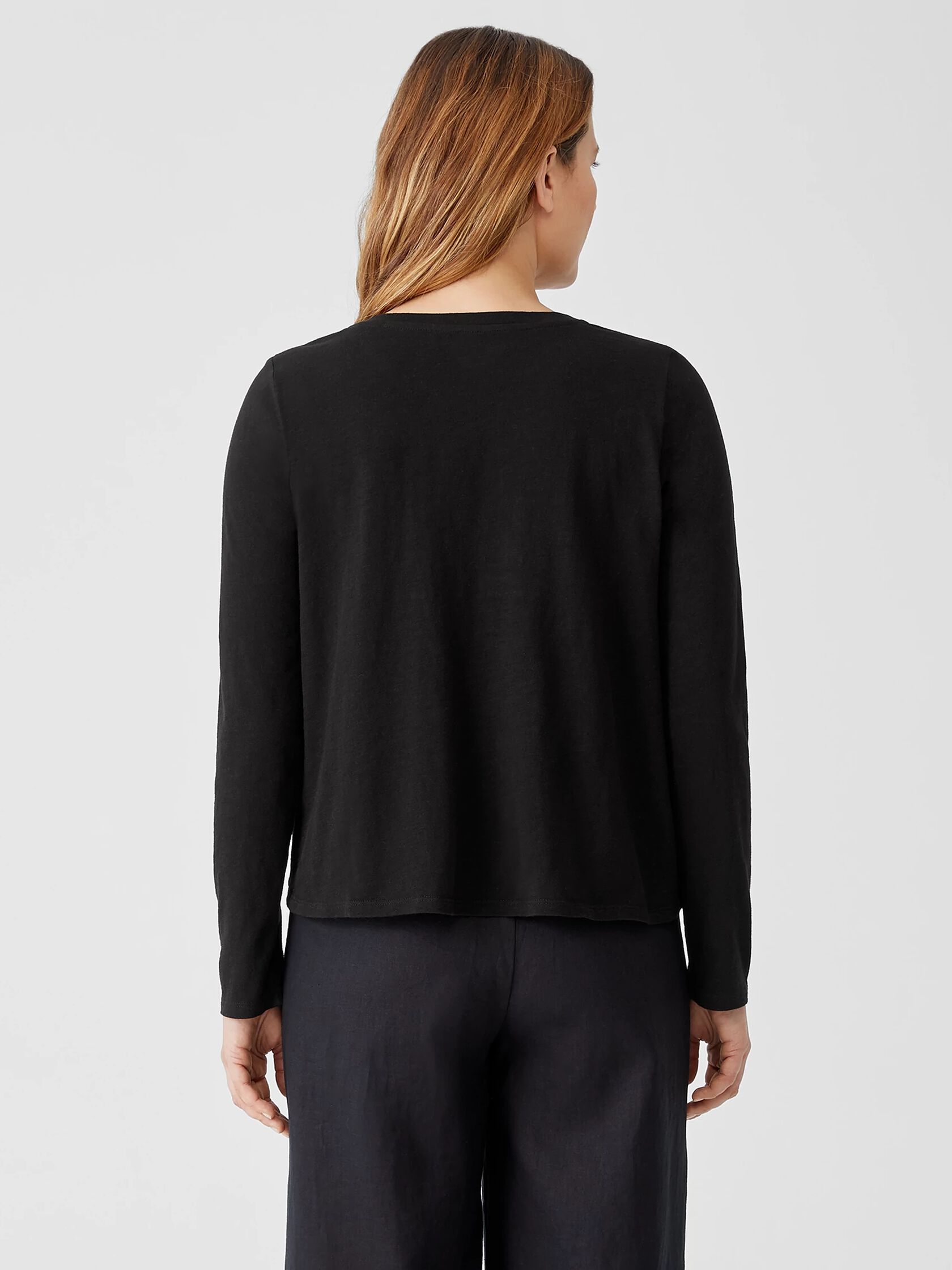 Organic Cotton Slub V-Neck Top