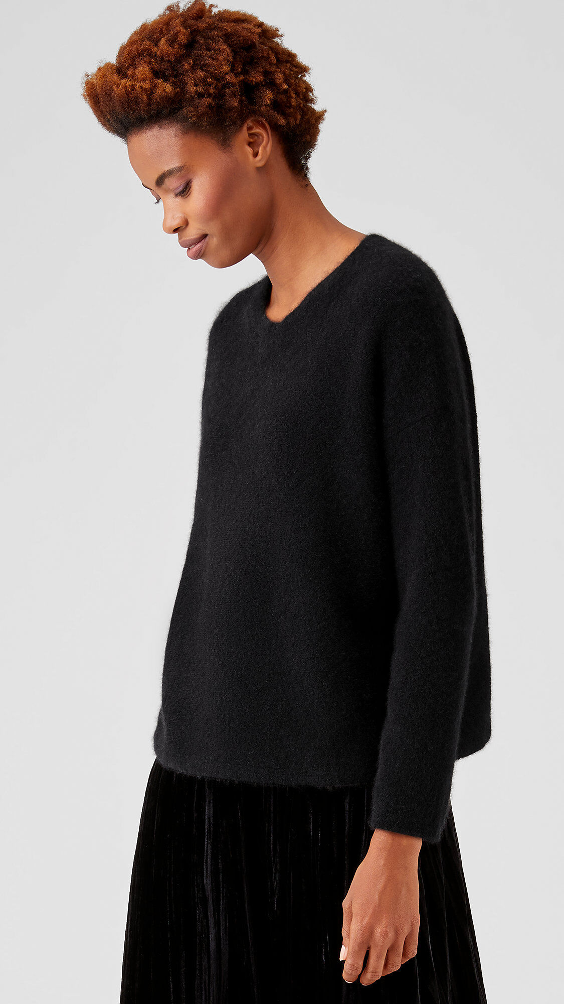 Eileen fisher shop black cashmere sweater