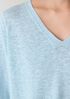 Organic Linen Cotton Slub V-Neck Top