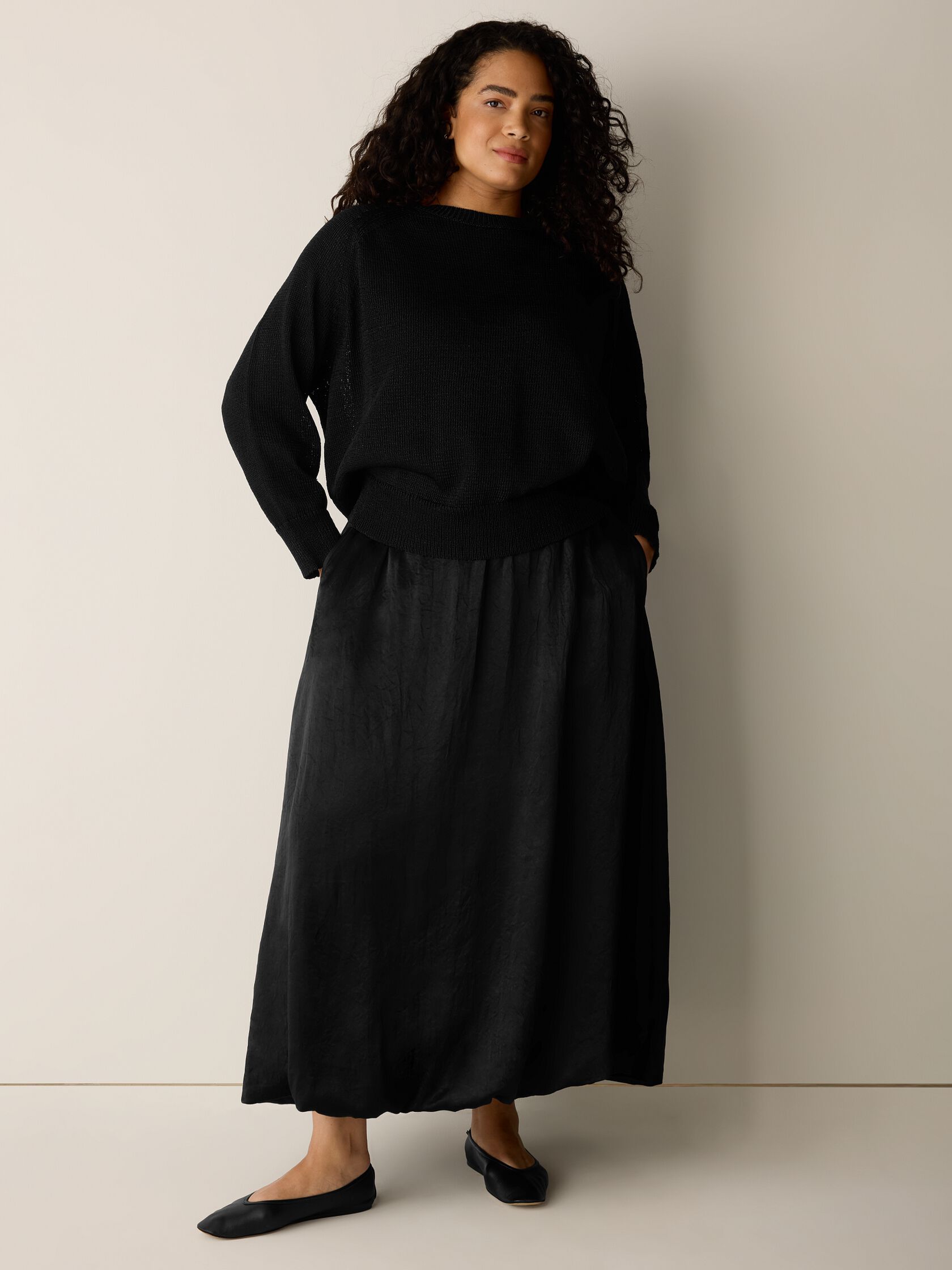 Sleek Viscose Wedge Sweater
