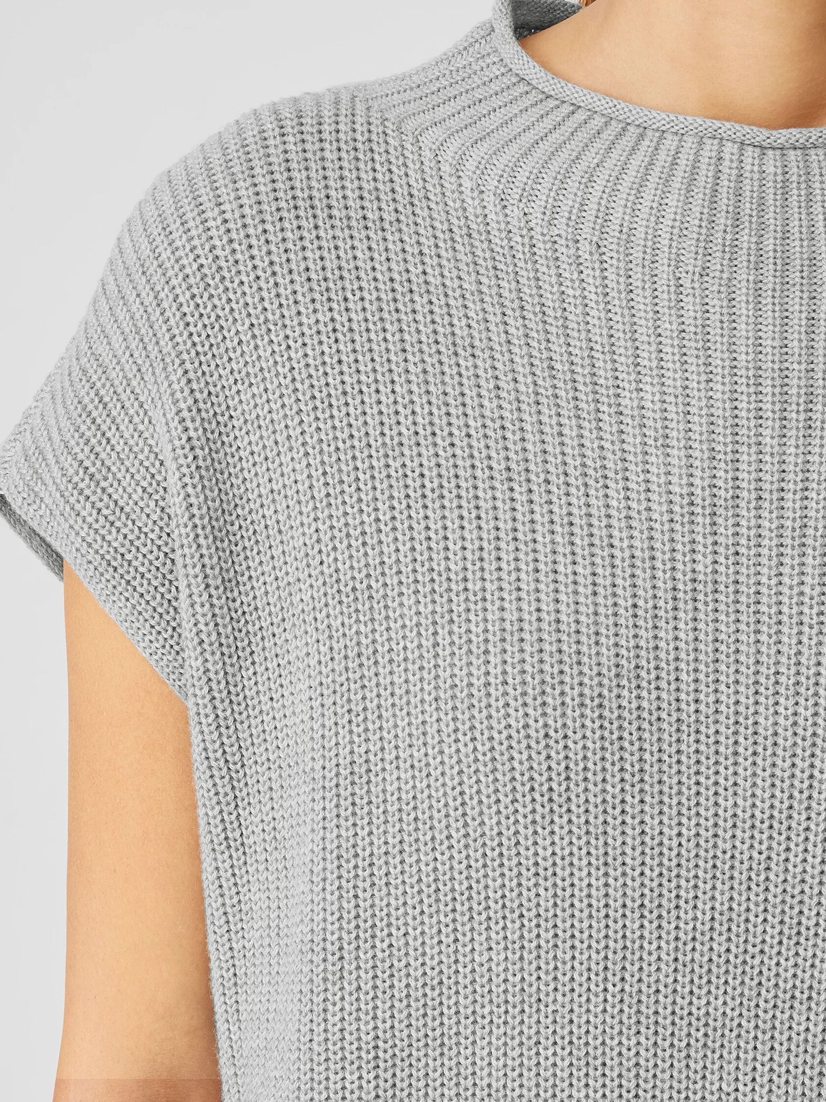 Peruvian Cotton Blend Funnel Neck Top