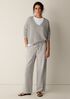 Slubby Organic Cotton Linen Full-Length Straight Pant