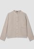 Organic Linen Band Collar Shirt Jacket