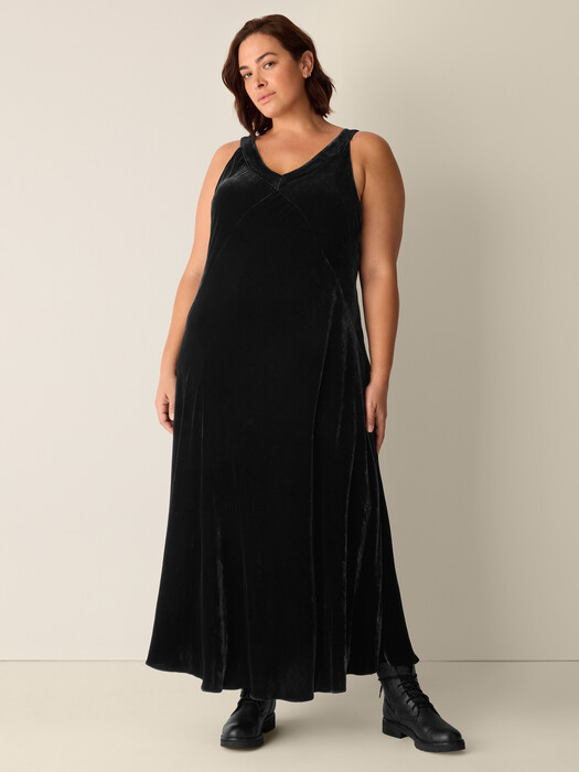 Velvet V-Neck Dress | EILEEN FISHER Velvet V-Neck Dress | EILEEN FISHER