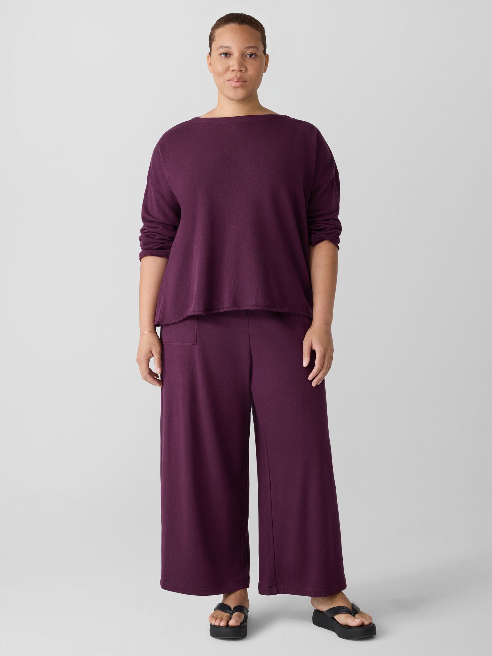 Lightweight Organic Cotton Terry Box-Top