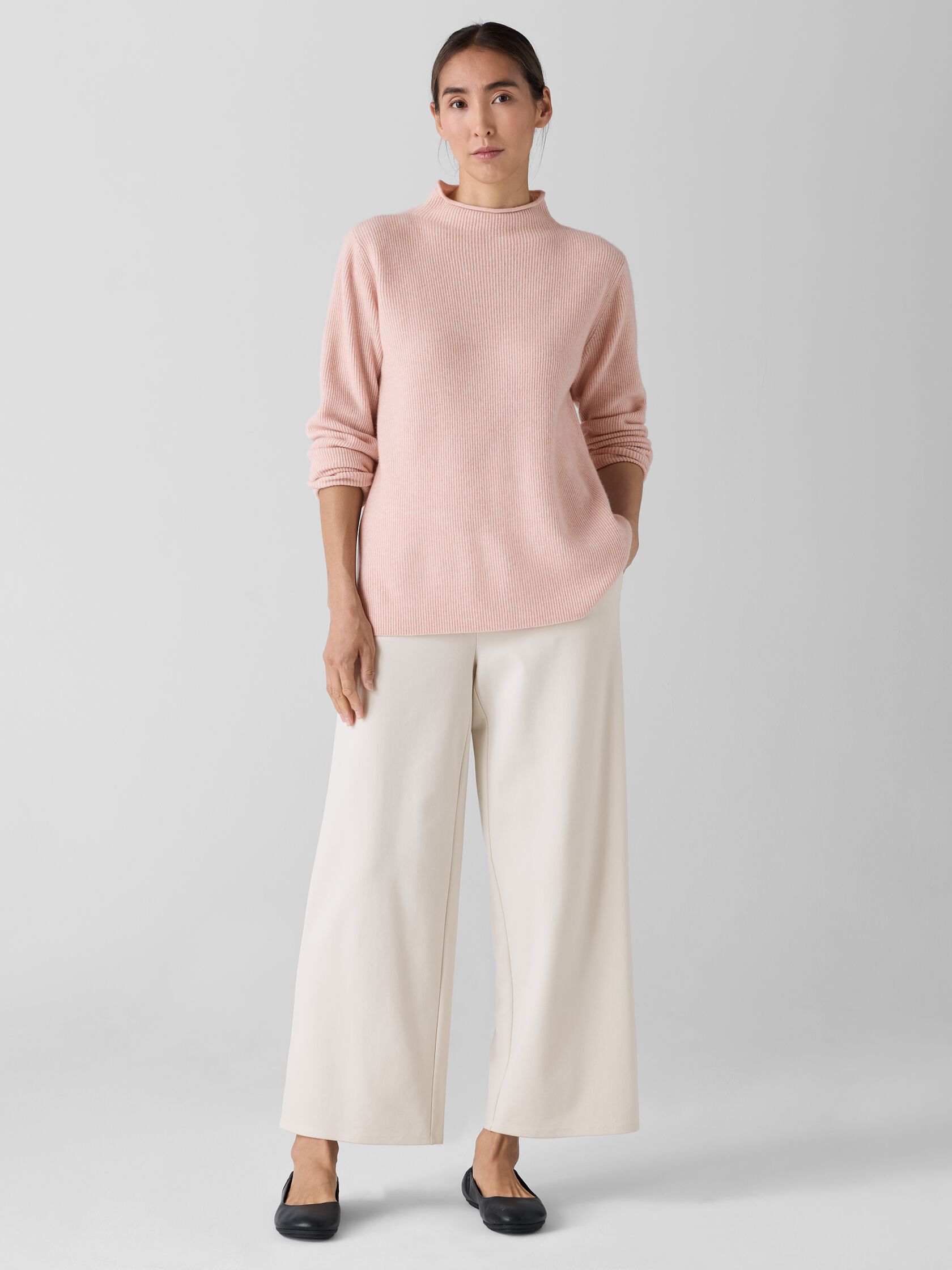 Italian Cashmere Funnel Neck Top
