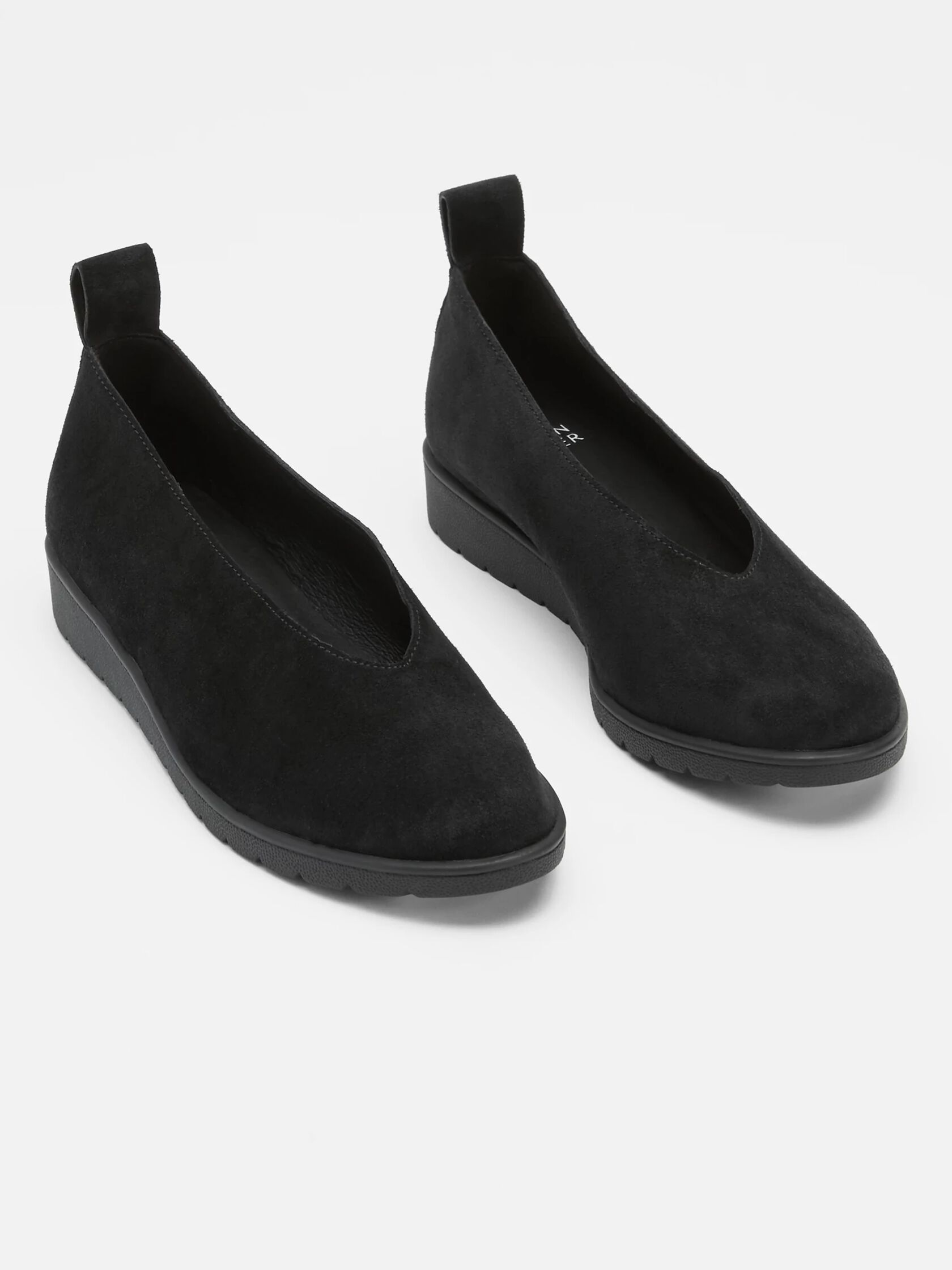 Humor Wedge Ballet Flat in Suede
