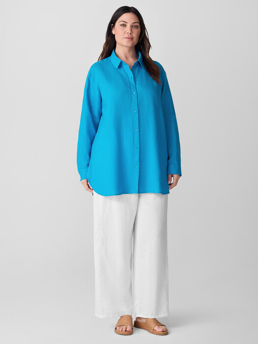 Organic Handkerchief Linen Classic Collar Shirt