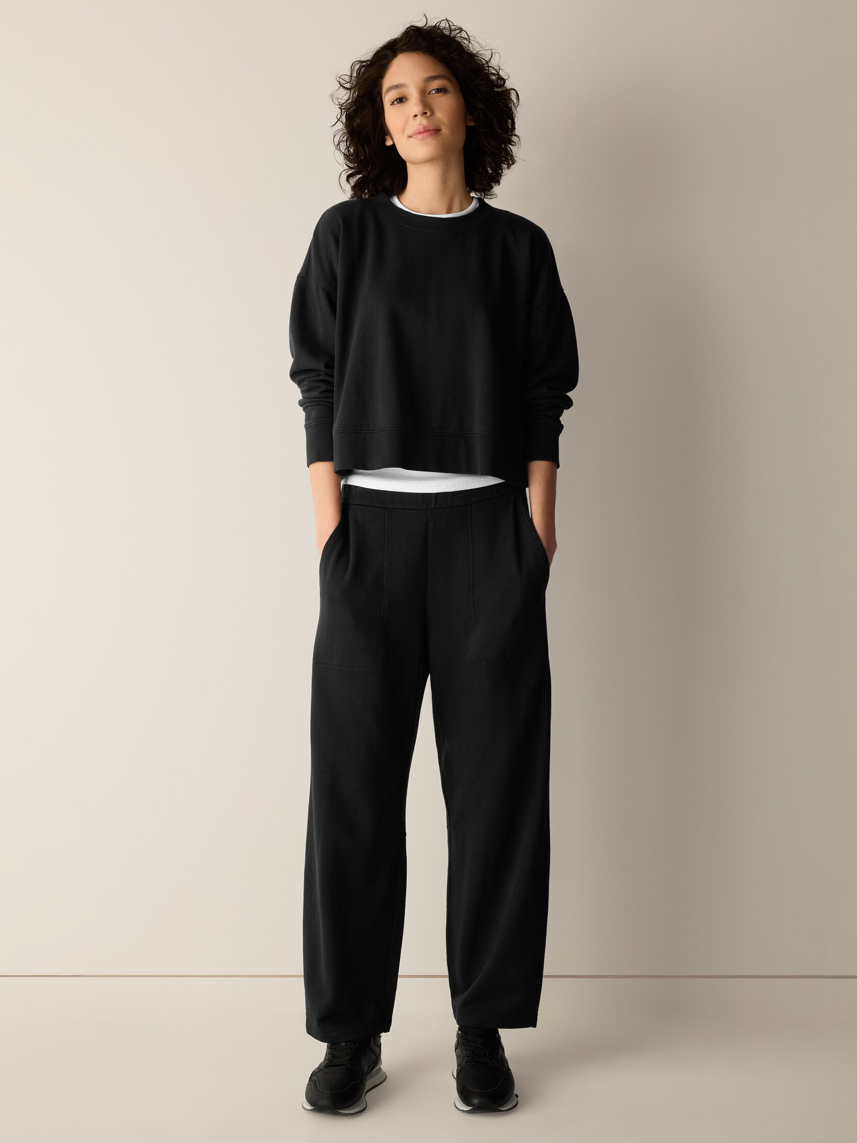Garment-Dyed Organic Cotton Terry Arch Pant