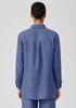 Washed Organic Linen Delave Classic Collar Shirt