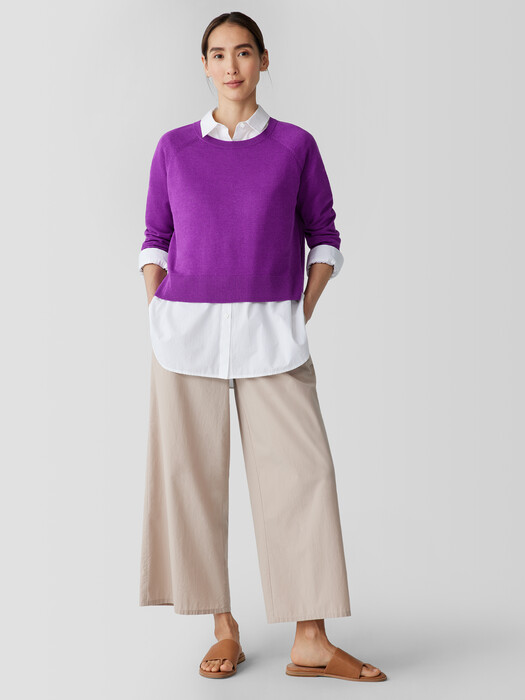 Organic Linen Cotton Raglan-Sleeve Top