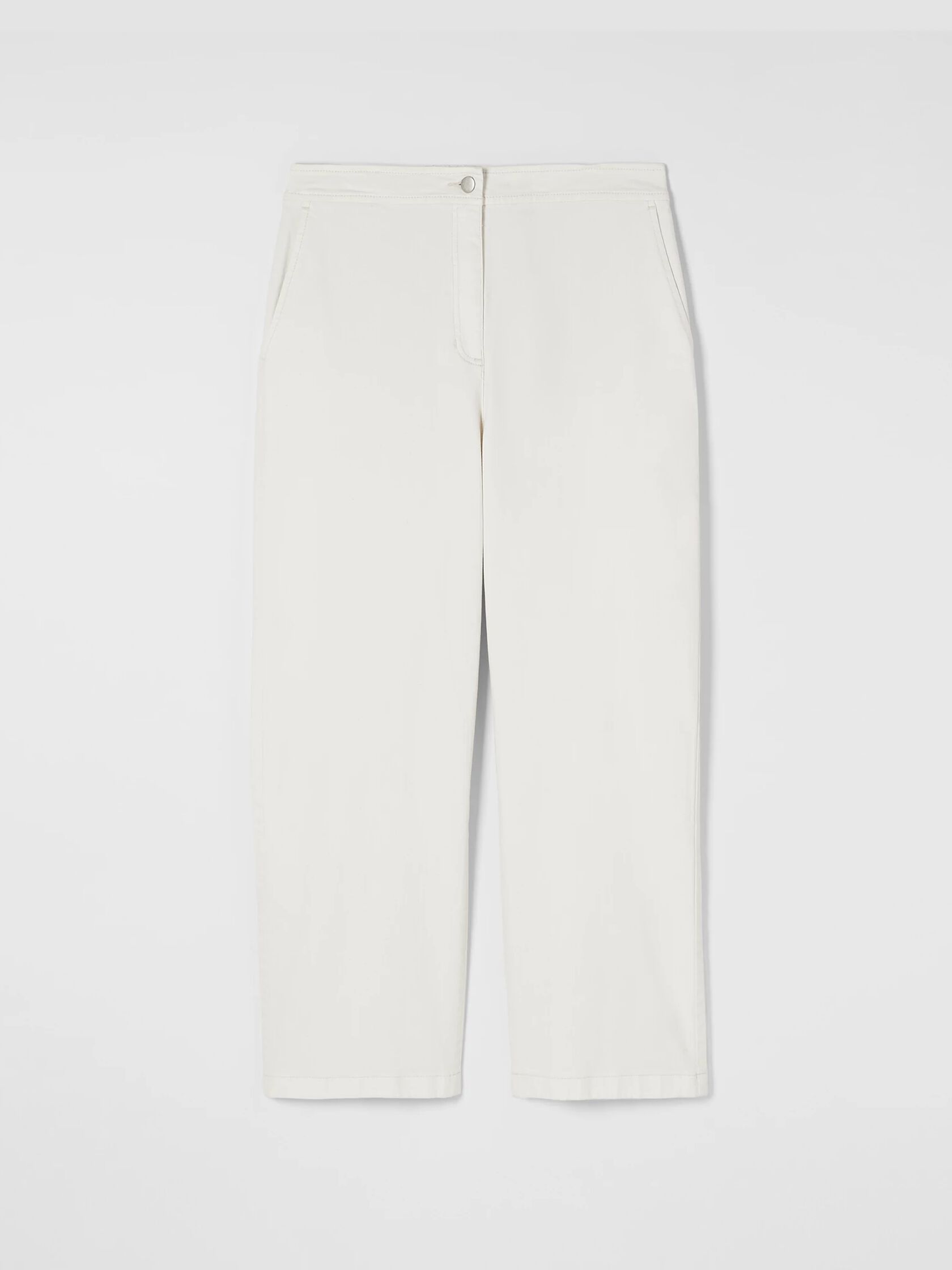 Undyed Organic Cotton Stretch Wide-Leg Jean