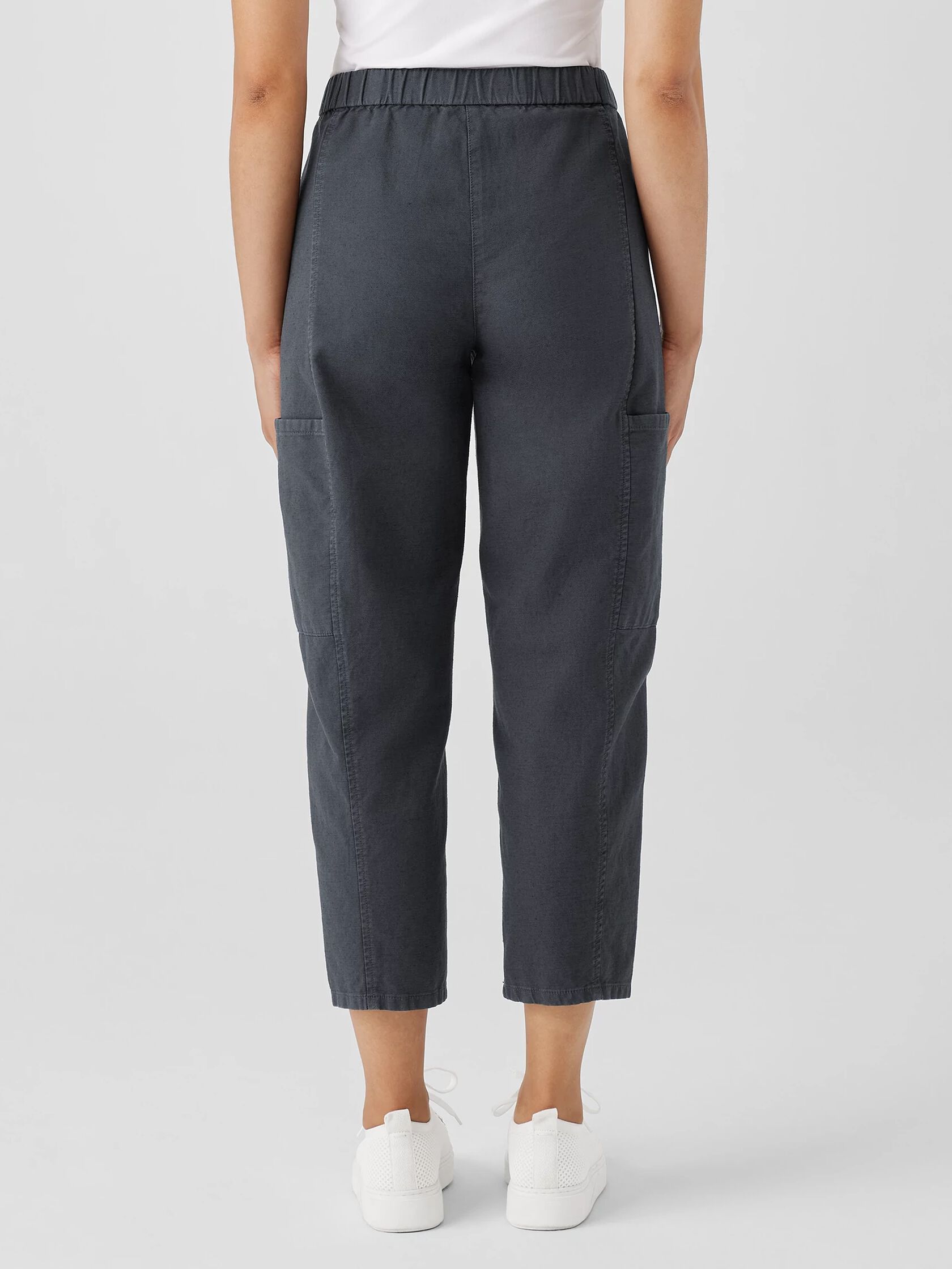 Cotton Hemp Stretch Lantern Pant