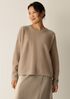 Fine Felted Wool Crew Neck Top in Regenerative Wool