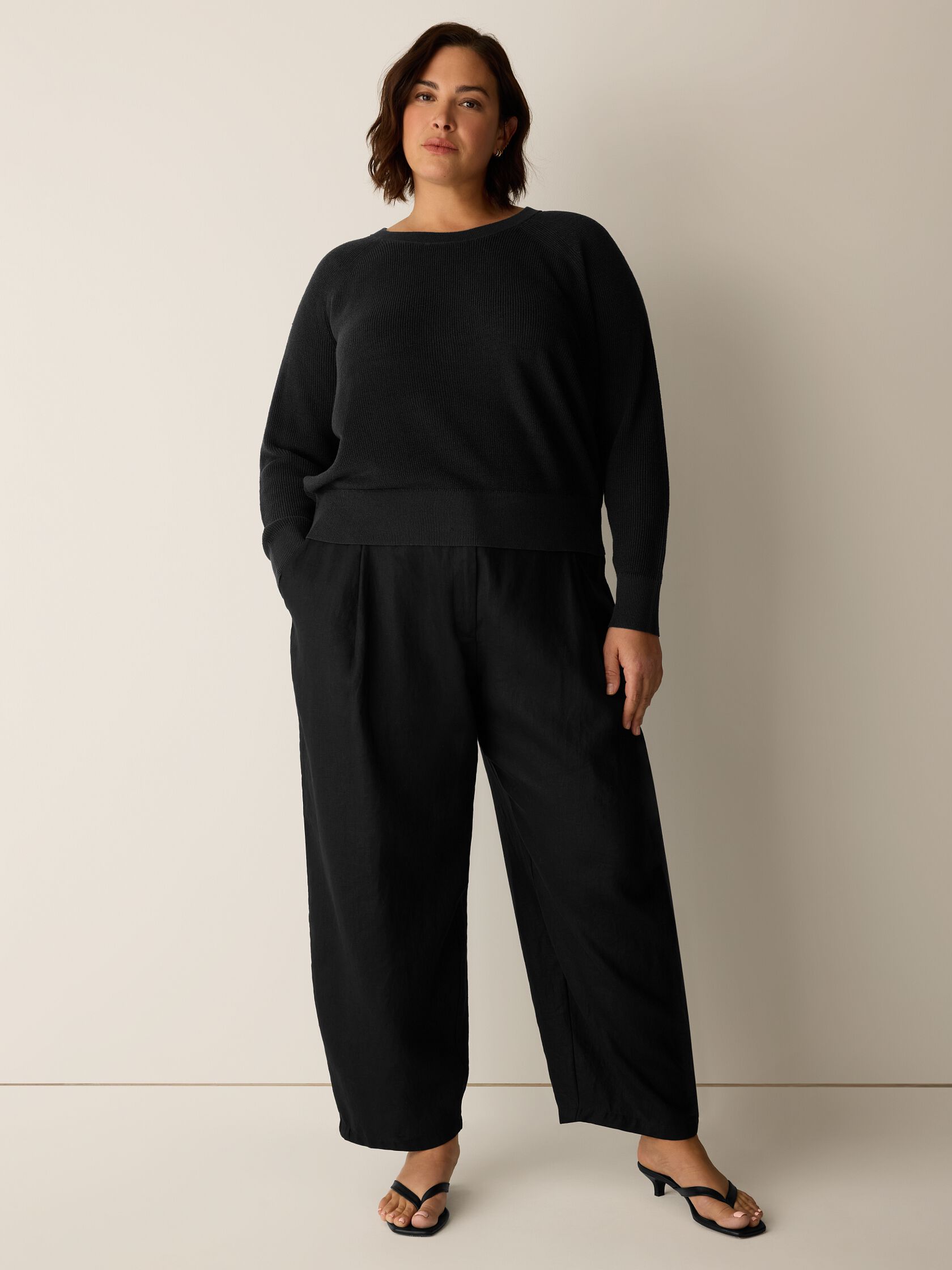 Organic Linen Curved Trouser