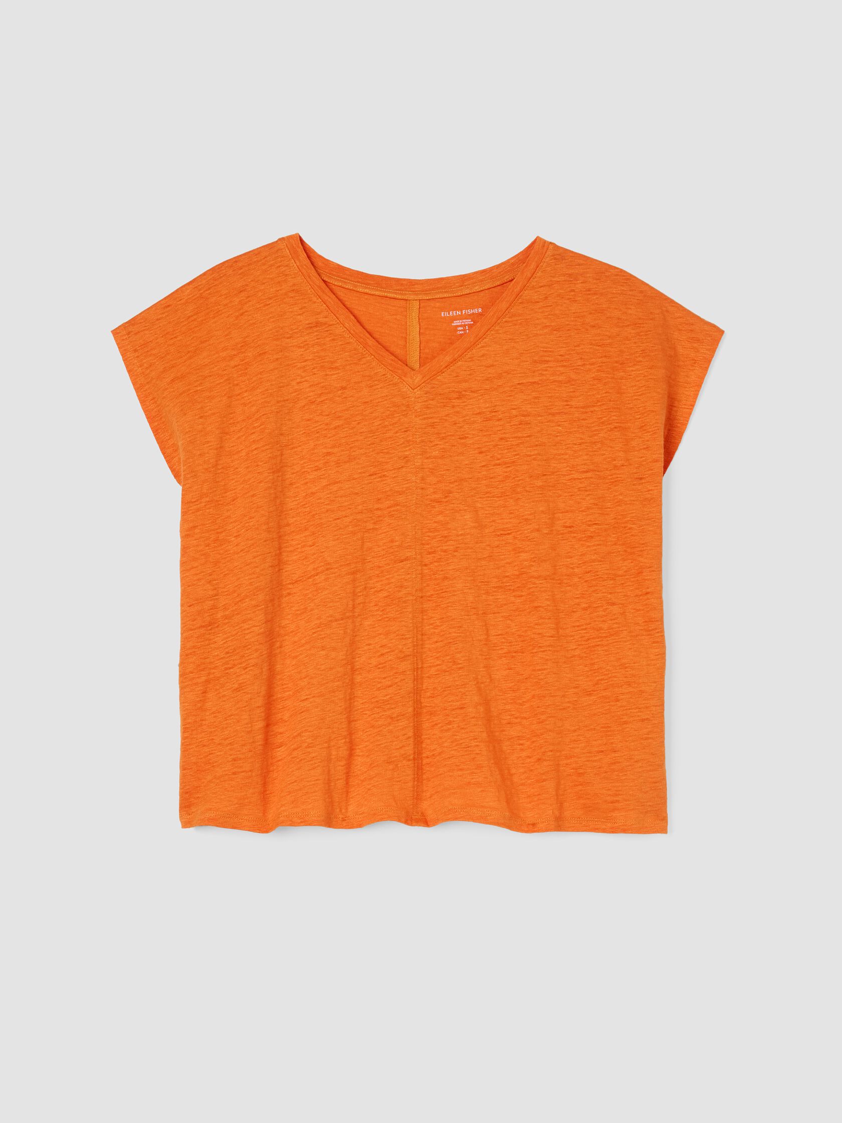 Organic Linen Jersey V-Neck Tee