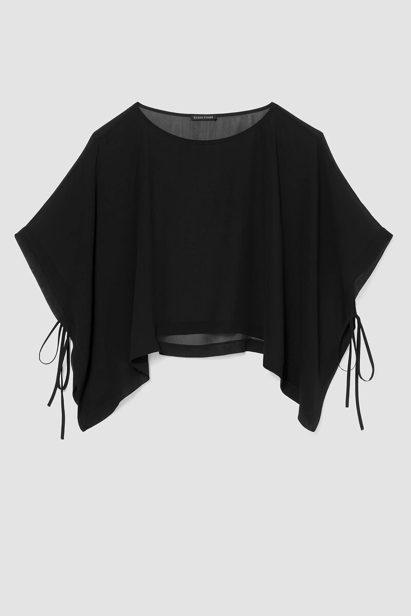 Sheer Silk Georgette Poncho Sheer Silk Georgette Poncho
