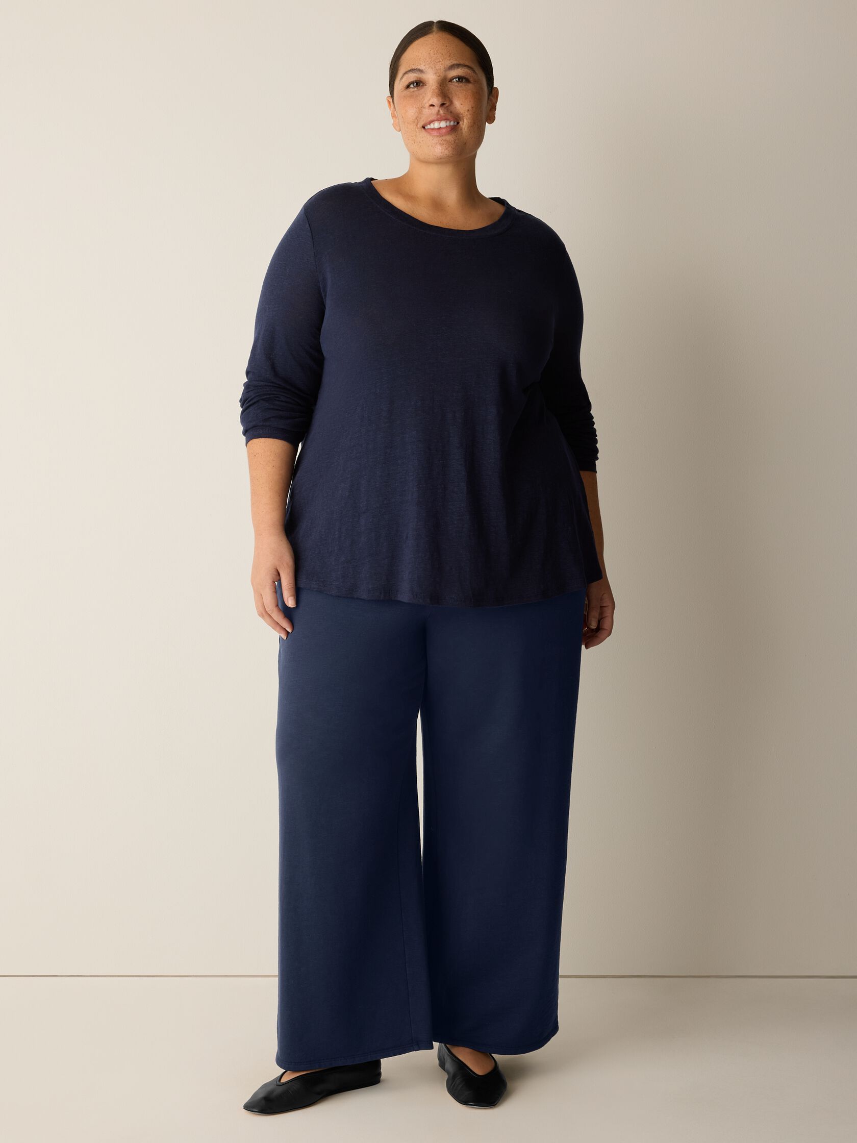 Organic Linen Jersey Long-Sleeve Tee