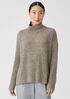 Recycled Cashmere Tweed Turtleneck Box-Top