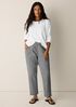 Organic Cotton Pucker Check Tapered Pant