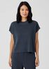 Organic Linen Cotton Mock Neck Top