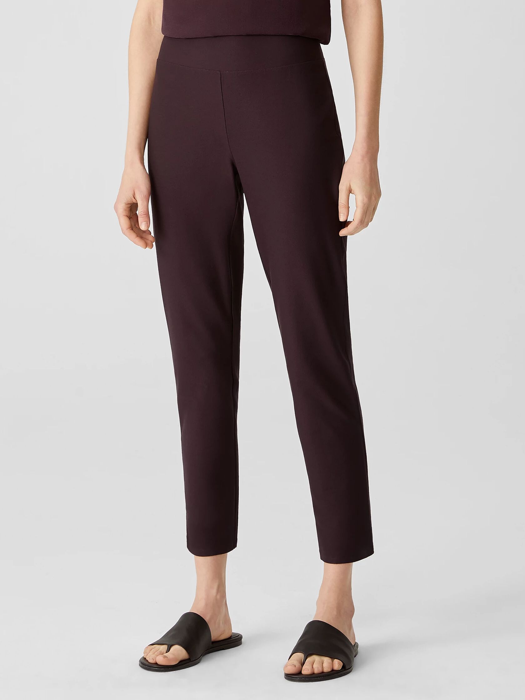 Washable Stretch Crepe High Waisted Pant