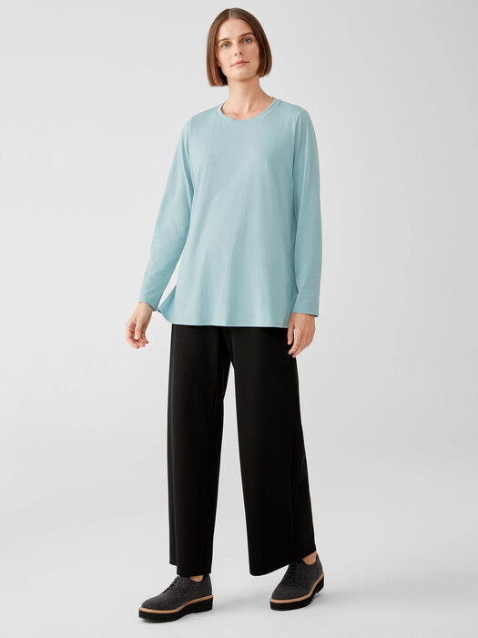 Organic Cotton Easy Jersey Crew Neck Top