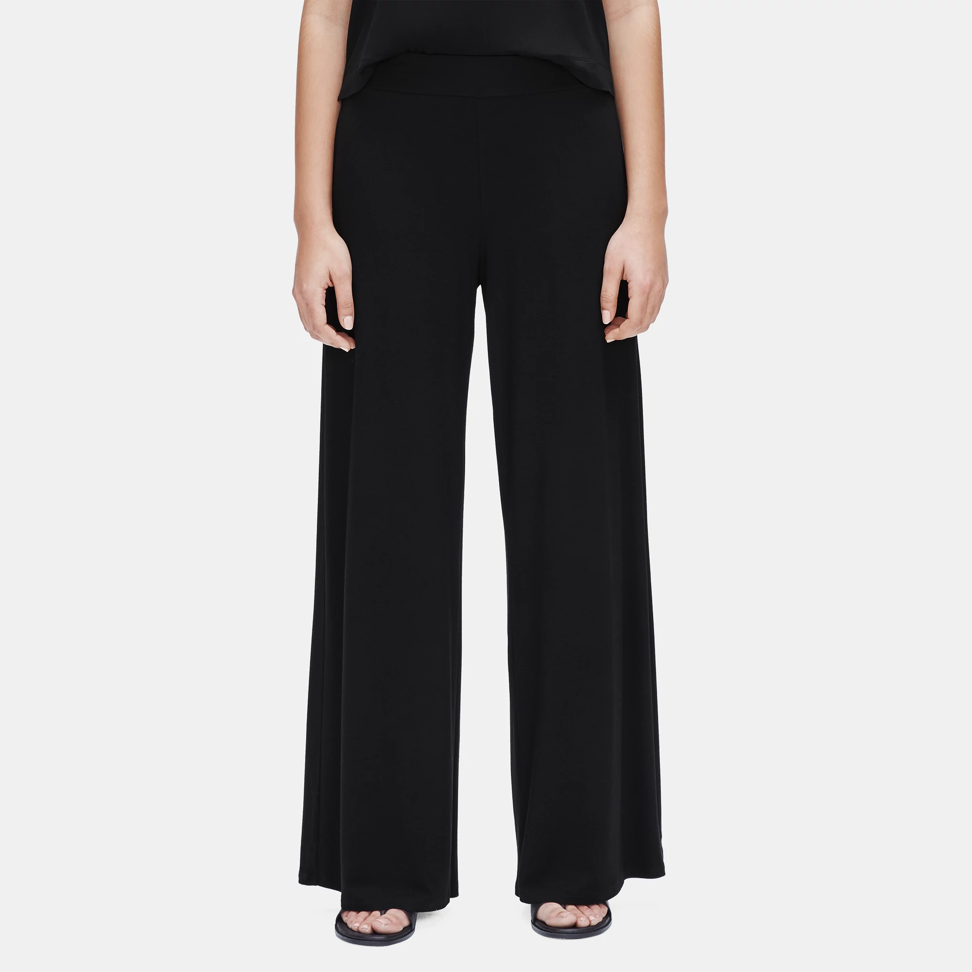 Viscose Jersey Wide-Leg Pant | EILEEN 