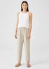 Linen Blend Pleated Tapered Pant