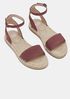 Mike Tumbled Leather Espadrille Sandal